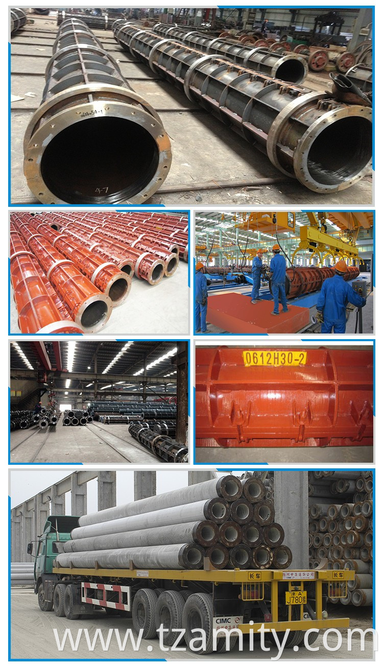 electric concrete pile steel mould for precast concrete